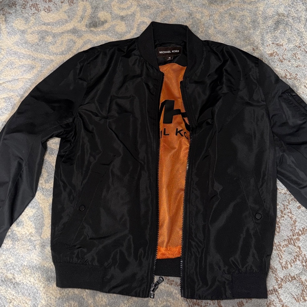 Michael Kors Bomber Jacket with Orange Lining